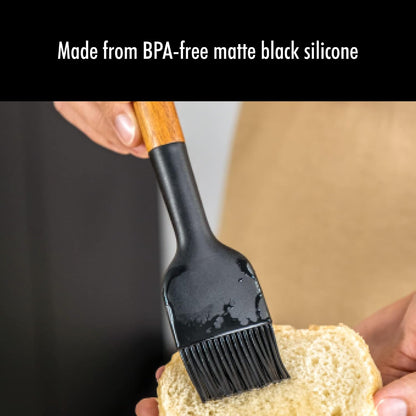 Silicone with Wood Handle Cooking Utensil, Pastry Brush
