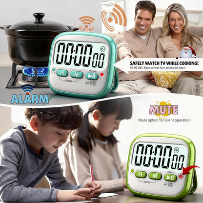 2 Pack Classroom Timers for Kids Teachers, Magnetic Countdown Digital Kitchen Timer for Cooking, Study, Exercise, Games, Time Mangement - Loud/Silent Mode - Battery Included