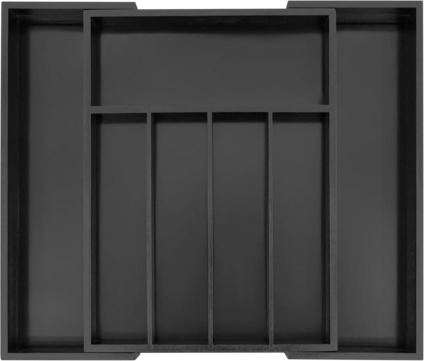 Bamboo Expandable Kitchen Drawer Organizer Silverware Utensil Tray | Cutlery Holder, Drawers Divider for Large Utensils, Flatware, Knives, Spatulas in Kitchen, Office, Adjustable 3-5 Slots