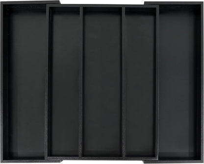 Bamboo Expandable Kitchen Drawer Organizer Silverware Utensil Tray | Cutlery Holder, Drawers Divider for Large Utensils, Flatware, Knives, Spatulas in Kitchen, Office, Adjustable 3-5 Slots