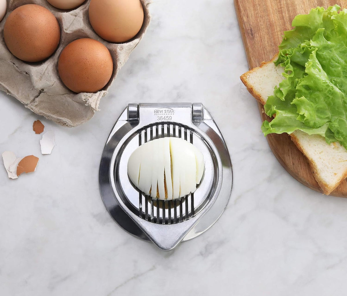Commercial Grade Aluminum Egg Slicer, Mushroom Slicer with Stainless Steel Wire (Hand Wash Only)