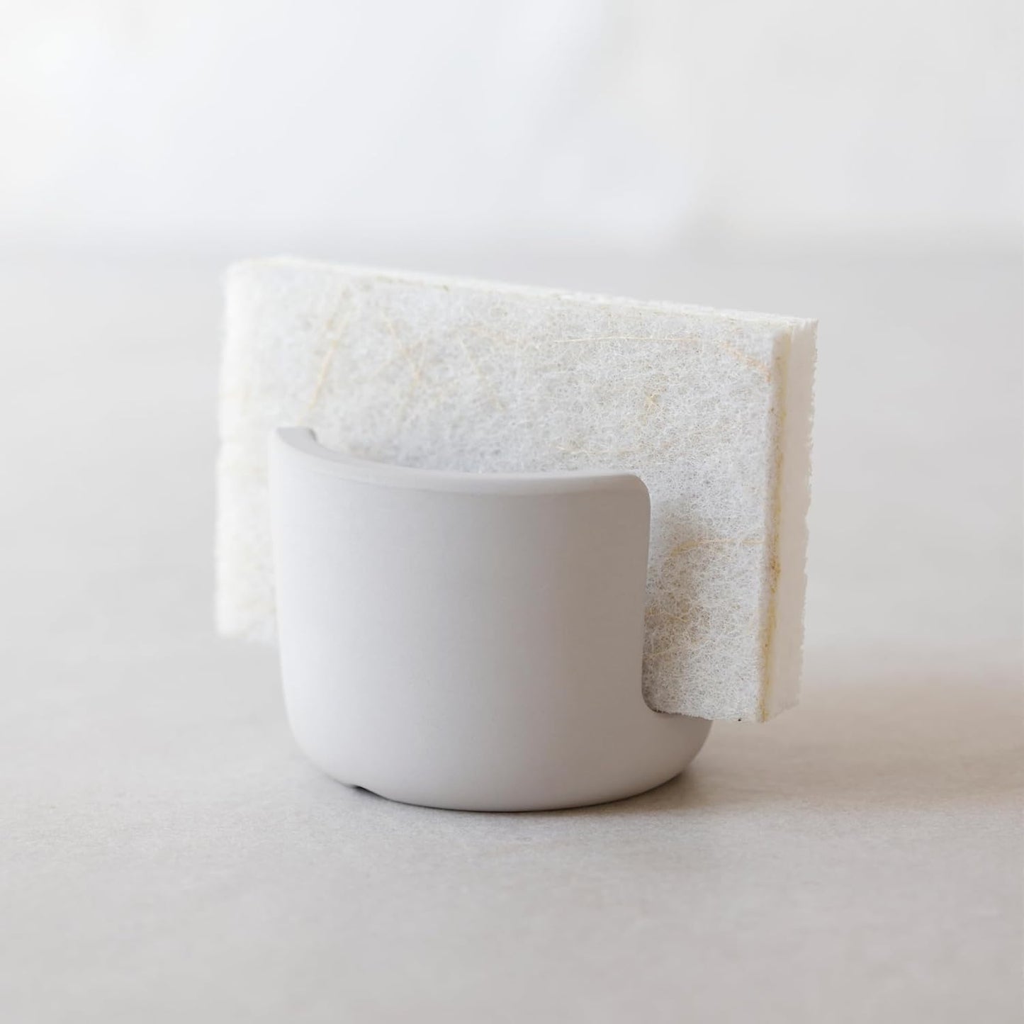 Diatomite Stoneware Sponge Holder & Sink Caddy, Drying Stone Kitchen Sink Organizer for Counter, Water-Absorbing Diatomaceous Earth Sponge Tray for Kitchen & Bathroom Countertop