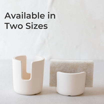 Diatomite Stoneware Sponge Holder & Sink Caddy, Drying Stone Kitchen Sink Organizer for Counter, Water-Absorbing Diatomaceous Earth Sponge Tray for Kitchen & Bathroom Countertop