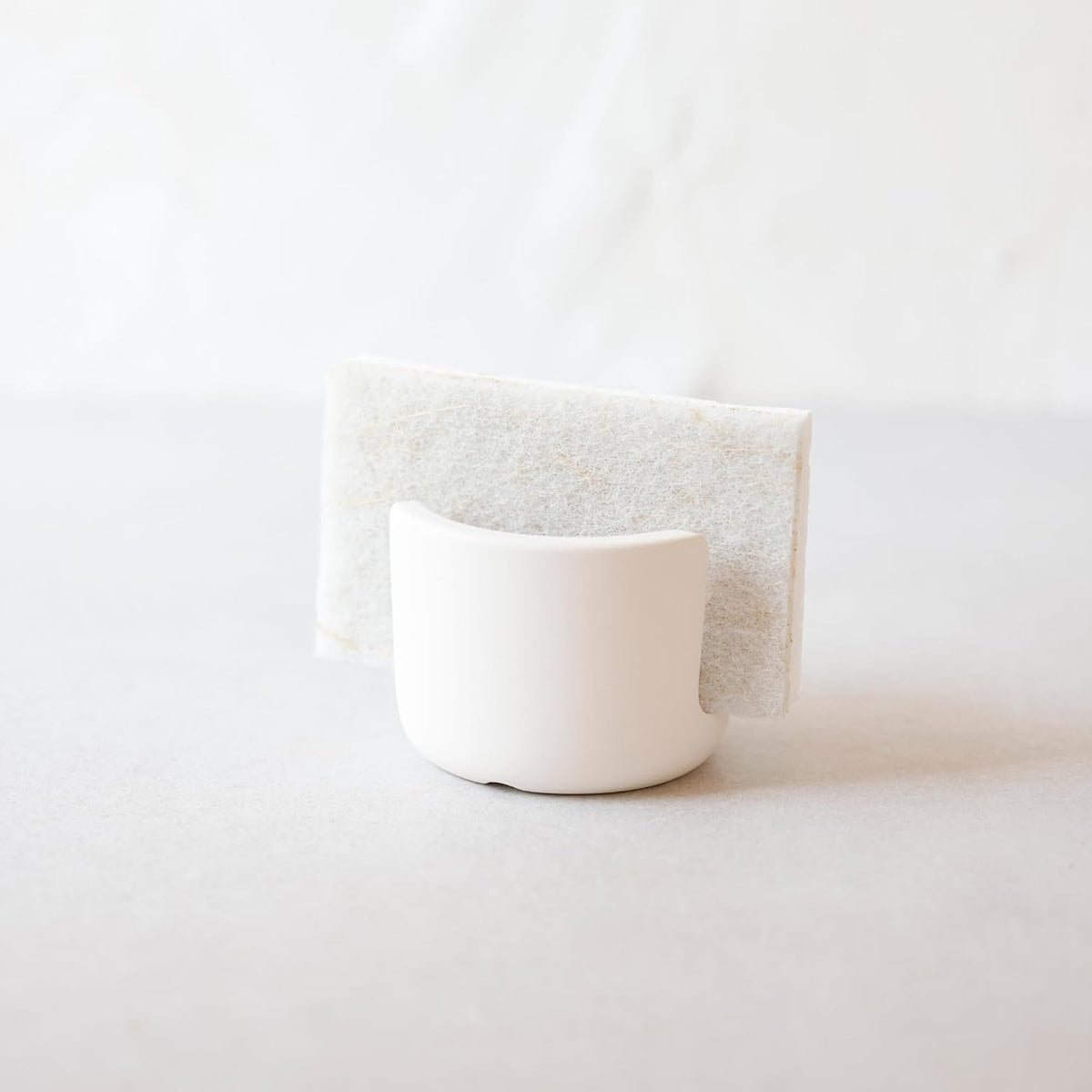 Diatomite Stoneware Sponge Holder & Sink Caddy, Drying Stone Kitchen Sink Organizer for Counter, Water-Absorbing Diatomaceous Earth Sponge Tray for Kitchen & Bathroom Countertop