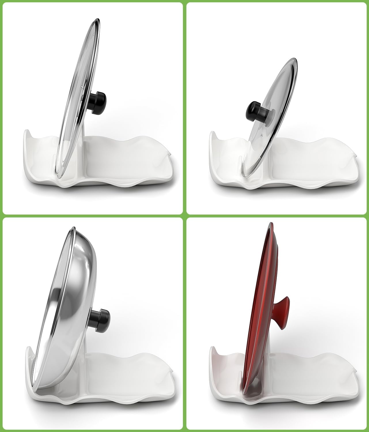 Spoon Rest for Stove Top, Spatula Rest & Kitchens Utensils Holde | Ceramic Pot Lid Holder, Large Spoon Rests for Kitchen Counter, Protects Stove Top and Countertops, Modern Kitchen Accessories