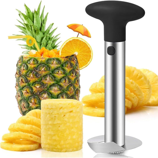 4-in-1 Fruit Cutter Set – Apple Slicer, Pineapple Corer, Pineapple Eye Peeler & Watermelon Cutter – Stainless Steel Kitchen Tools