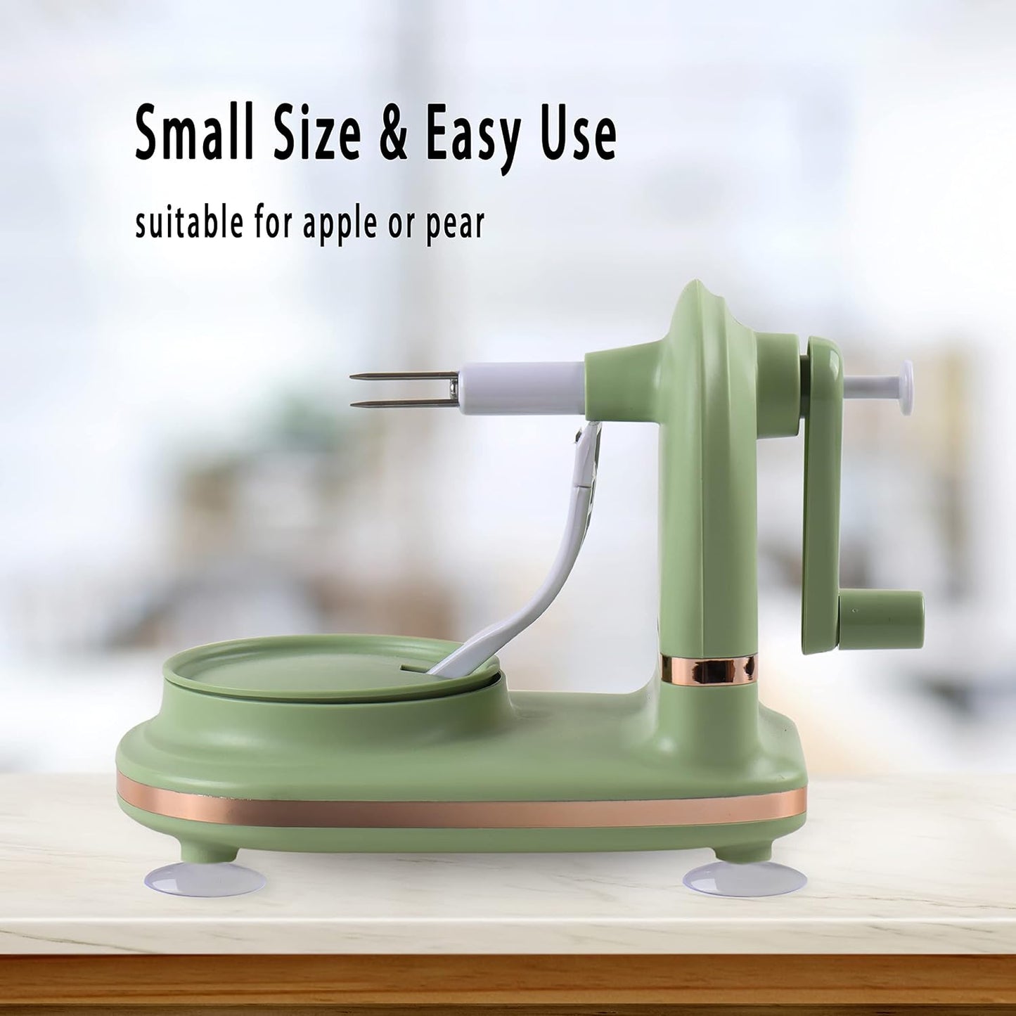 Apple Peeler with 2 Blades Replacements, Apple Peeler Slicer & Corer for Home Kitchen Quick Applesauce Pie Making