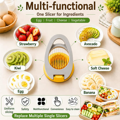 FANTEXY Egg Slicer for Hard Boiled Eggs with Stainless Steel Wires