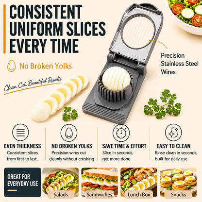 FANTEXY Egg Slicer for Hard Boiled Eggs with Stainless Steel Wires