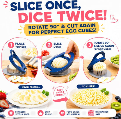 FANTEXY Egg Slicer for Hard Boiled Eggs with Stainless Steel Wires