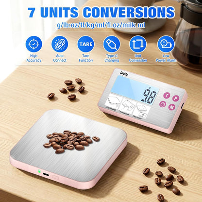 33lb Rechargeable Kitchen Scale, 304 Stainless Steel Food Scale