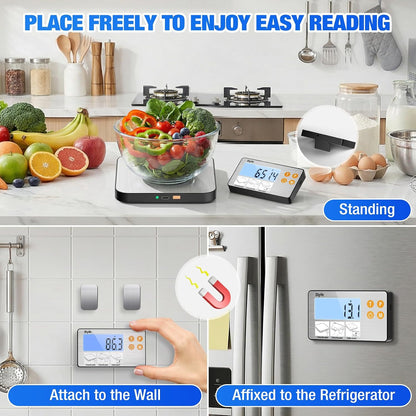 33lb Rechargeable Kitchen Scale, 304 Stainless Steel Food Scale
