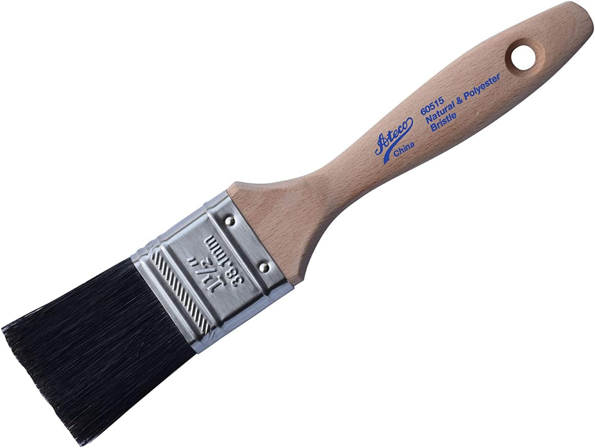 Pastry Brush, 1.5-Inch Wide Head with Natural White Boar Bristles, Stainless Steel Ferrule & Wood Handle