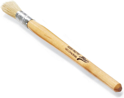 Pastry Brush, 1.5-Inch Wide Head with Natural White Boar Bristles, Stainless Steel Ferrule & Wood Handle