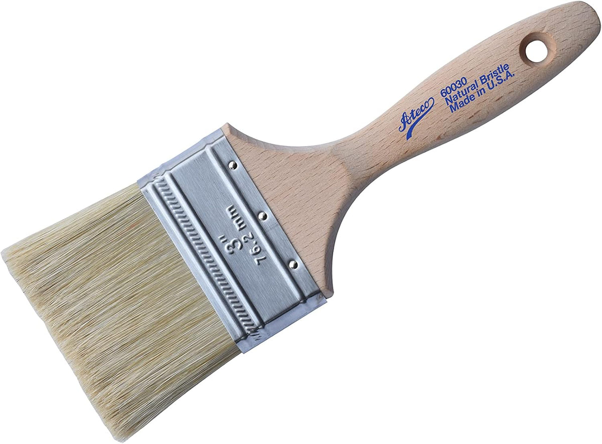 Pastry Brush, 1.5-Inch Wide Head with Natural White Boar Bristles, Stainless Steel Ferrule & Wood Handle
