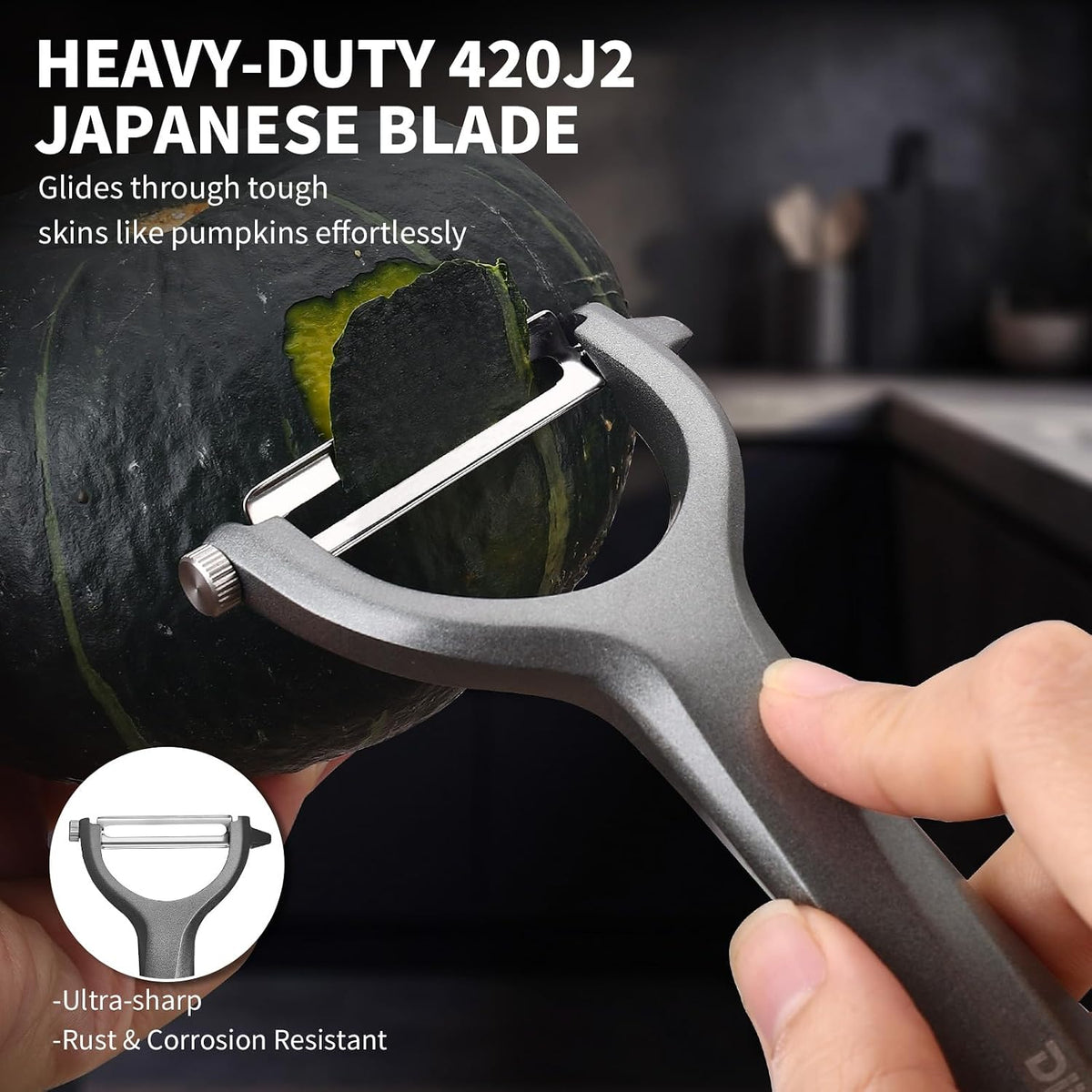 Potato Peeler, Blade Replaceable Aluminum Alloy Vegetable Peeler