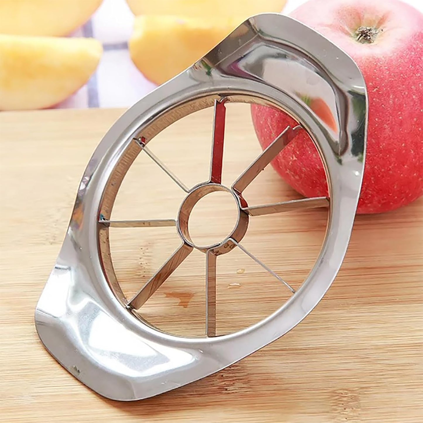 Apple Slicer, Corer and Divider, 8-Slice, With 1 Fruits Vegetables Peeler | Stainless Steel, Handheld Divider, Apples Cutter Handheld, Apple Corer Slicer