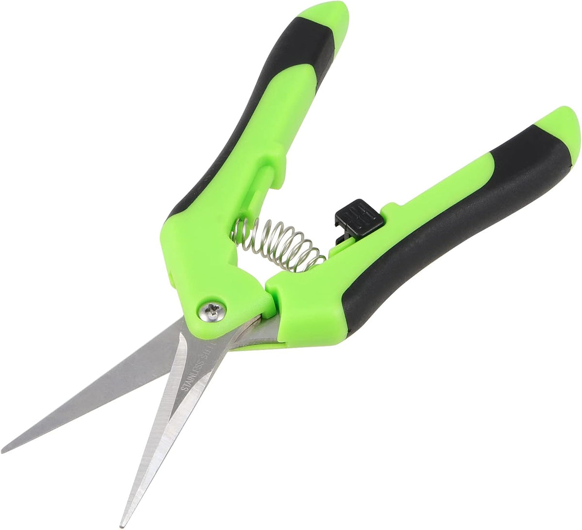 8 Pack 6.5 Inches Bud Trimming Scissors, Gardening Hand Pruning Shears with Straight Tip Stainless Steel Blades, Micro Tip Pruning Snips for Trimming Garden Herb Plant Flower, Green