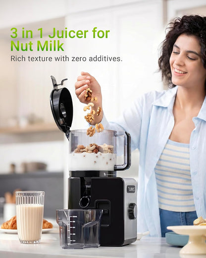 TUUMIIST 3-in-1 Juicer Machines, Makes Juice & Sorbet & Nut Milk