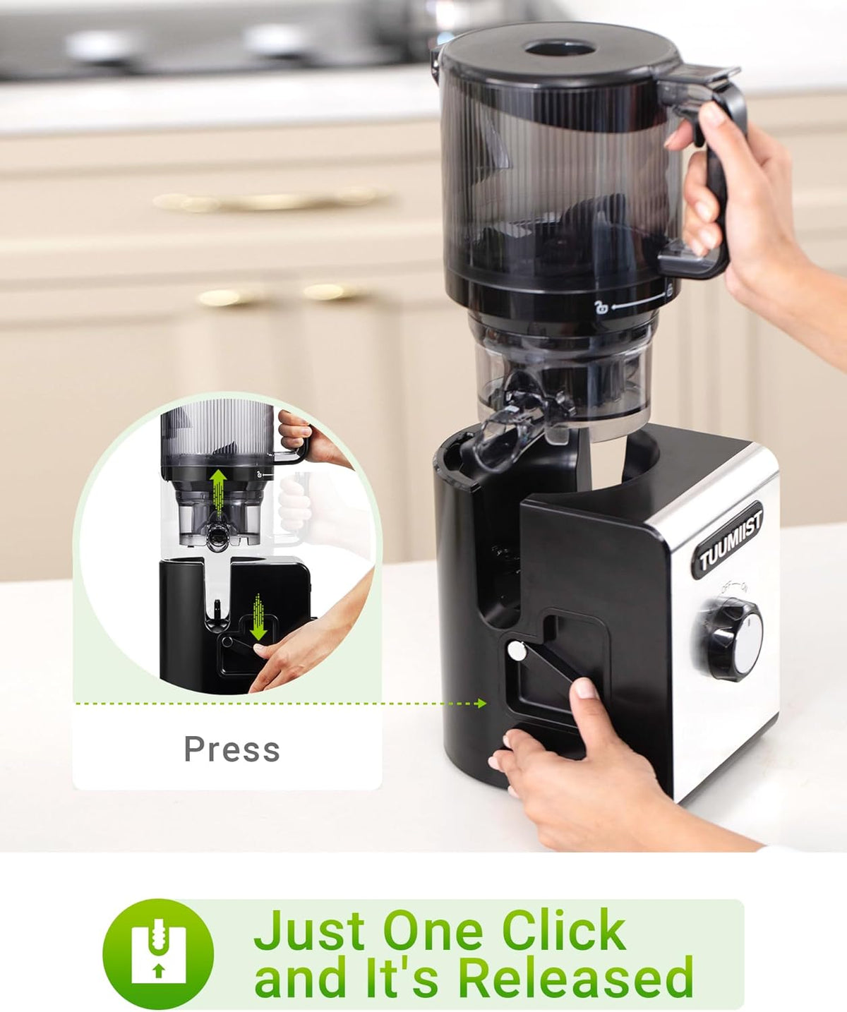 TUUMIIST 3-in-1 Juicer Machines, Makes Juice & Sorbet & Nut Milk