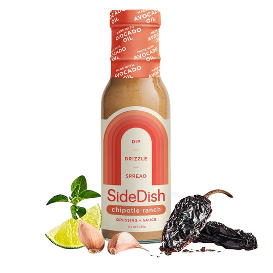 Chipotle Ranch Dressing - Seed Oil, Dairy & Gluten Free Salad Dressing w/Avocado Oil - Refined Sugar Free, Low Sodium Healthy Ranch Sauce - Paleo Dressing for Sauces, Dips & More - 8 fl oz