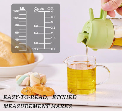 Ackers Etched Graduated Glass Measuring Cup - [Insulated Handle | V-Shaped Spout] - High Borosilicate Glass Measuring Cup for Kitchen or Dining, Easy to Read, 250ml (8oz, 1 Cup)