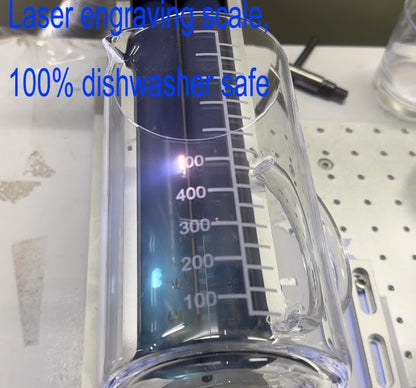 Ackers Etched Graduated Glass Measuring Cup - [Insulated Handle | V-Shaped Spout] - High Borosilicate Glass Measuring Cup for Kitchen or Dining, Easy to Read, 250ml (8oz, 1 Cup)