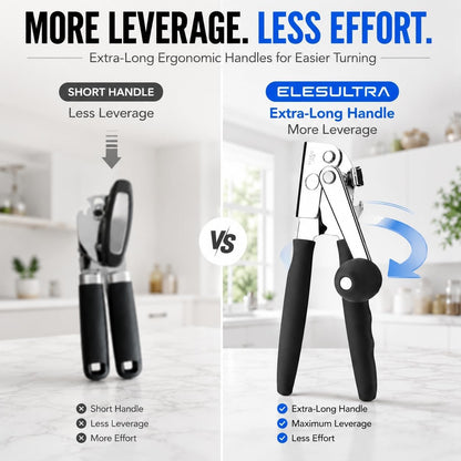 Heavy‑Duty Manual Can Opener, Ergonomic Hand Crank for Large Cans