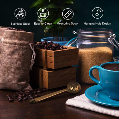 Coffee Scoop Set,Stainless Steel Coffee Spoons Short Handles,Tablespoon Measure Spoon Set Fit Coffee, Loose Tea, Sugar Or Flour(3 pieces,15ml)