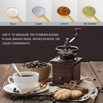 Coffee Scoop Set,Stainless Steel Coffee Spoons Short Handles,Tablespoon Measure Spoon Set Fit Coffee, Loose Tea, Sugar Or Flour(3 pieces,15ml)