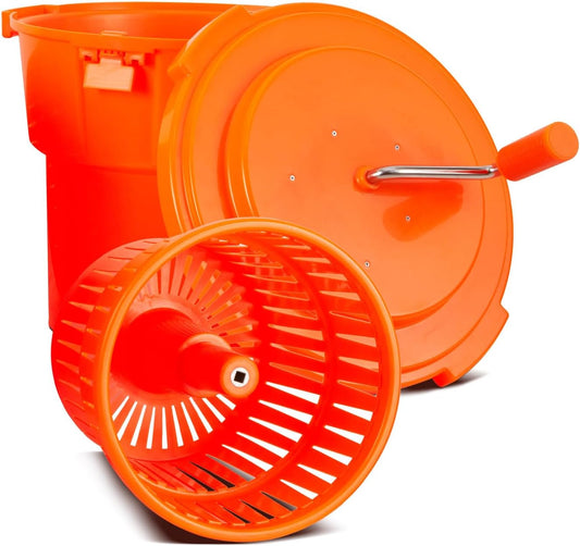 TK Commercial Salad Spinner 5.5 Gallon 20 Qt - Large Capacity Lettuce Dryer