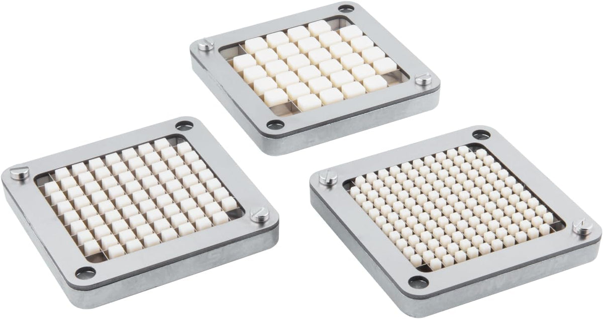 1/2" 1/4" 3/8" Multi-model universal Stainless Steel Replacement Chopper Blade & Pusher Block Set For Commercial Vegetable Cutter Dicer Strip Interchangeable Blade (3/8 inch)