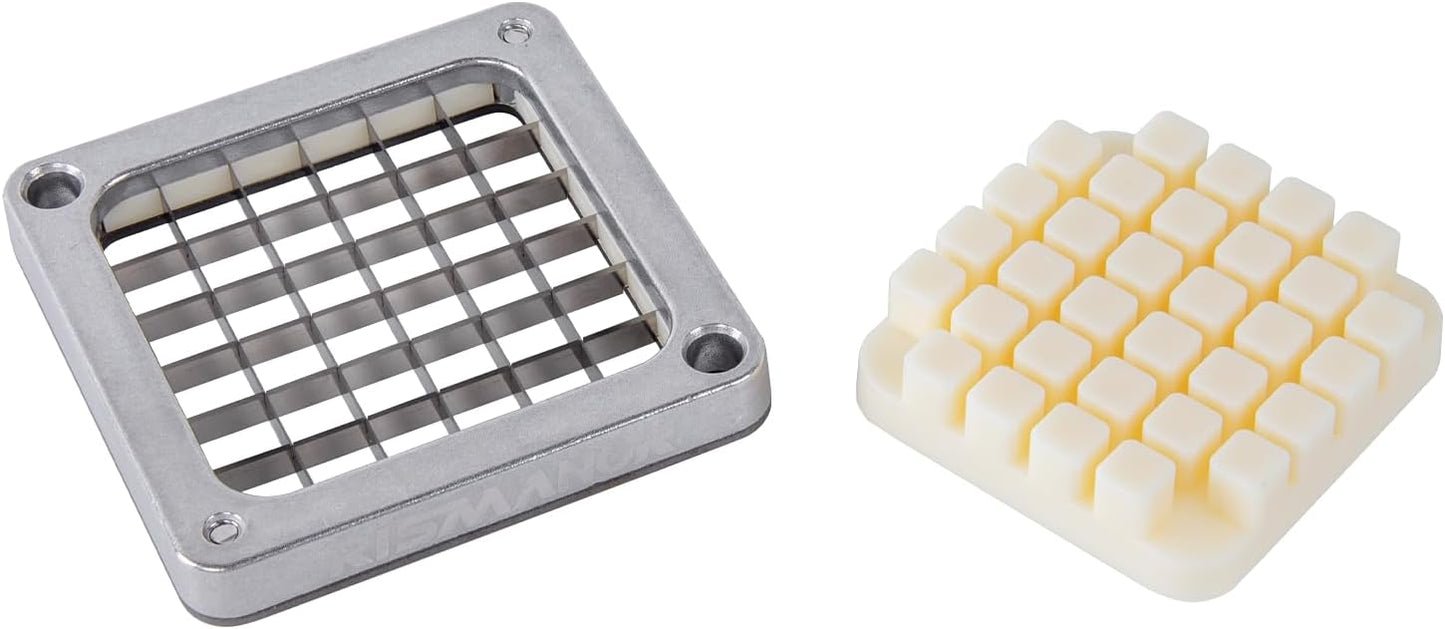 1/2" 1/4" 3/8" Multi-model universal Stainless Steel Replacement Chopper Blade & Pusher Block Set For Commercial Vegetable Cutter Dicer Strip Interchangeable Blade (3/8 inch)