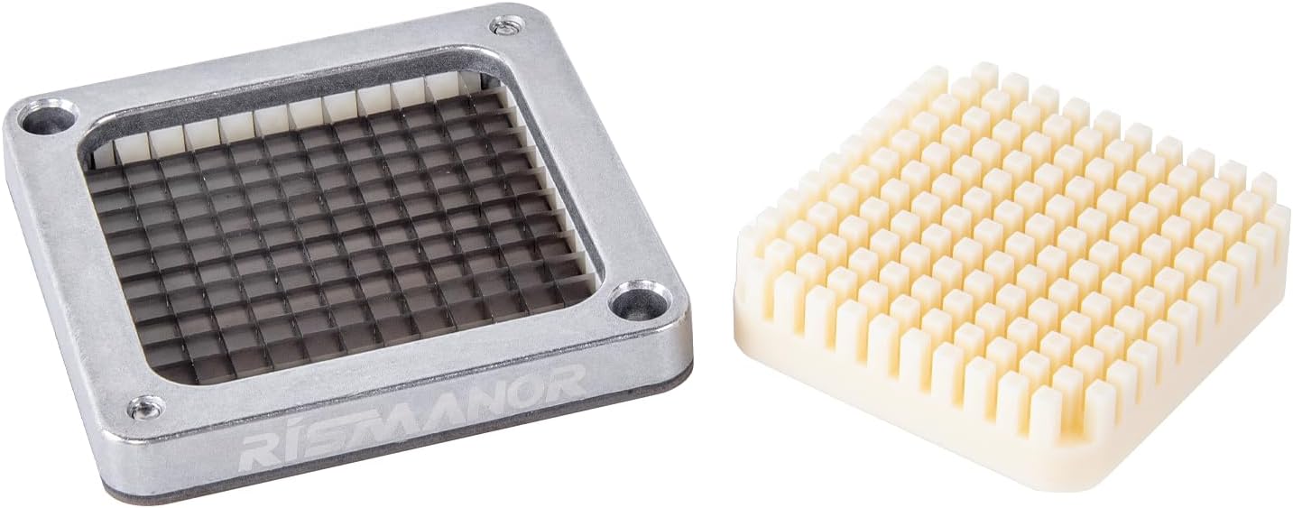 1/2" 1/4" 3/8" Multi-model universal Stainless Steel Replacement Chopper Blade & Pusher Block Set For Commercial Vegetable Cutter Dicer Strip Interchangeable Blade (3/8 inch)