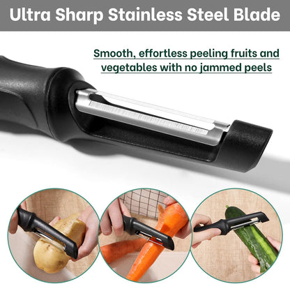 Swivel Vegetable Peeler, Premium Smooth Peeling Potato Peeler, Black