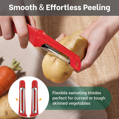 Swivel Vegetable Peeler, Premium Smooth Peeling Potato Peeler, Black
