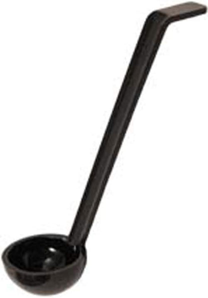 1 Ounce Serving Ladle 1 Hook Handle Portion Ladle - Dishwasher-Safe Reusable Black Plastic Gravy Ladle For Stirring Pouring And Serving