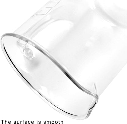 500ml Beaker Mug with Handle, Borosilicate Glass Measuring Cup
