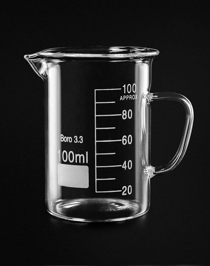500ml Beaker Mug with Handle, Borosilicate Glass Measuring Cup