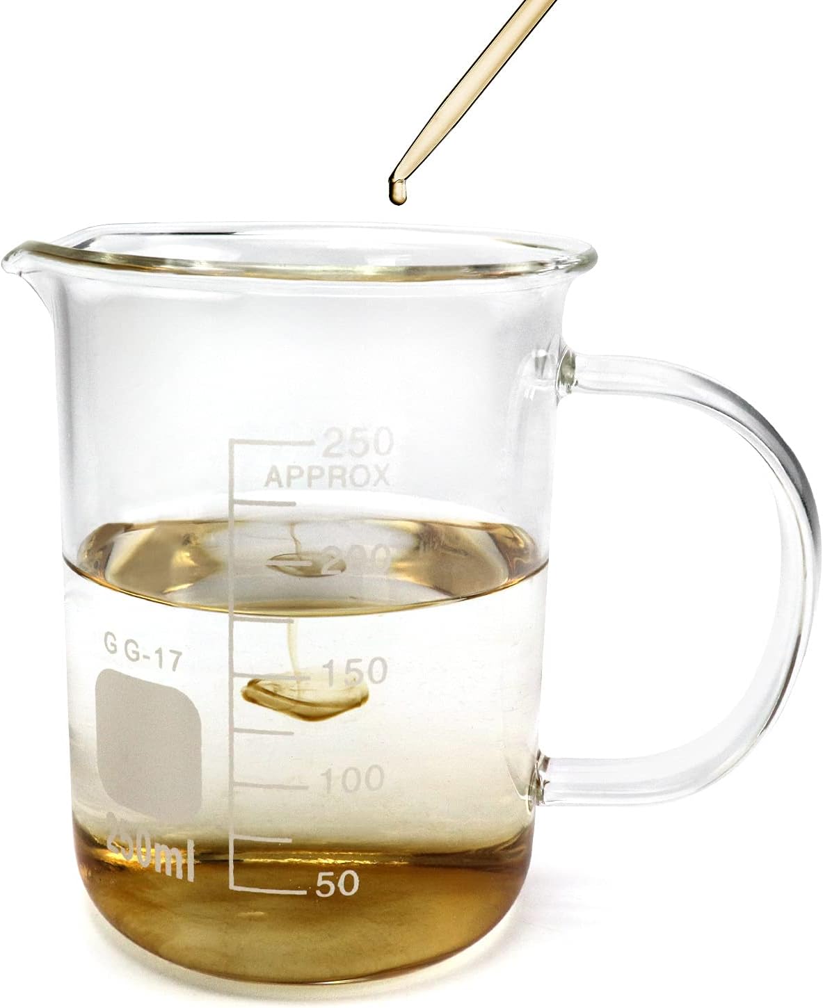 500ml Beaker Mug with Handle, Borosilicate Glass Measuring Cup