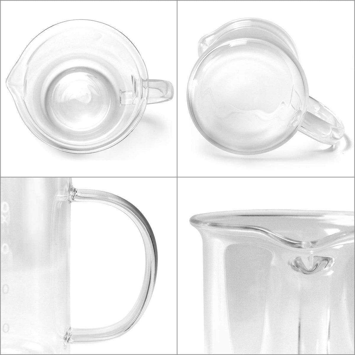 500ml Beaker Mug with Handle, Borosilicate Glass Measuring Cup