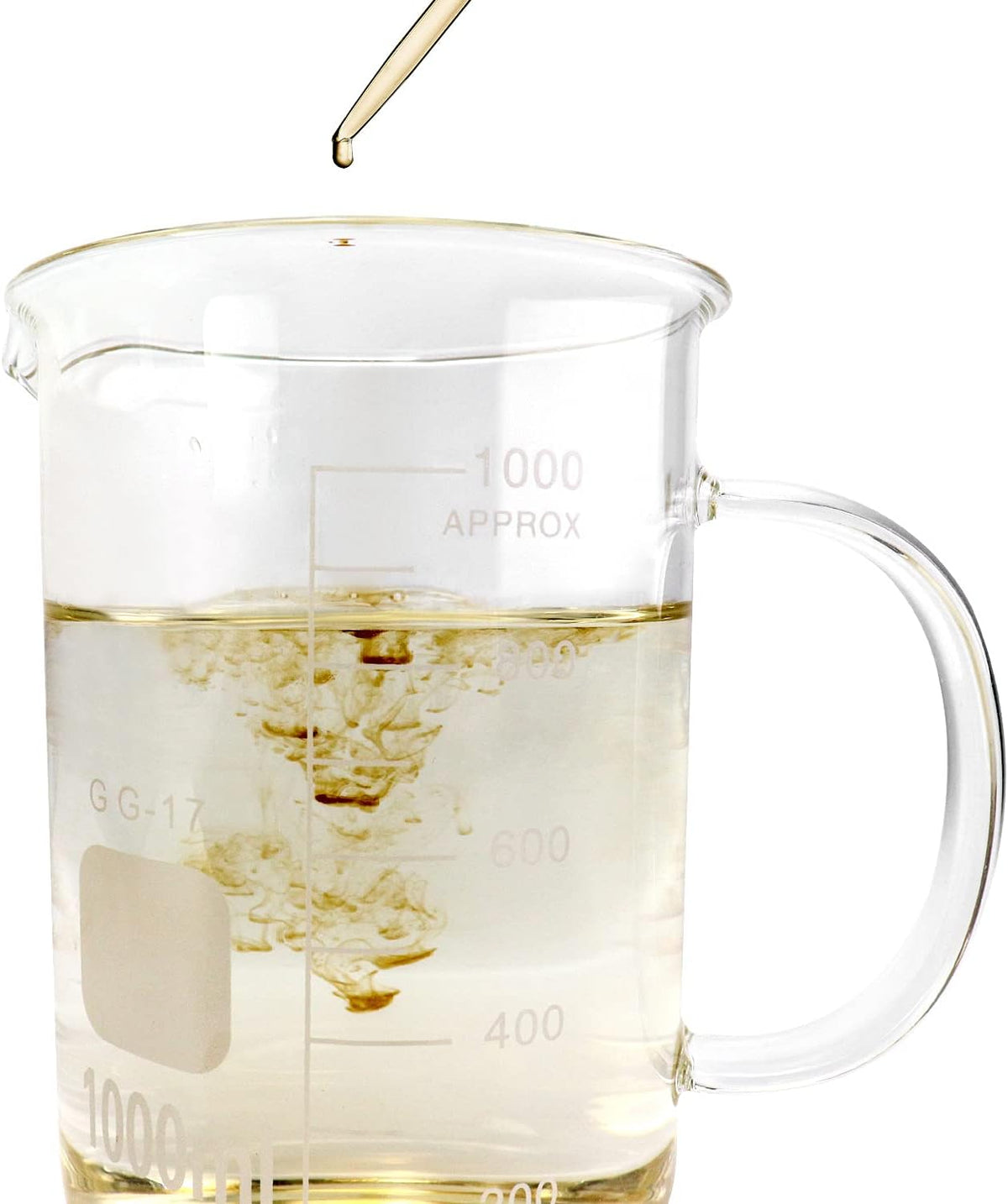 500ml Beaker Mug with Handle, Borosilicate Glass Measuring Cup