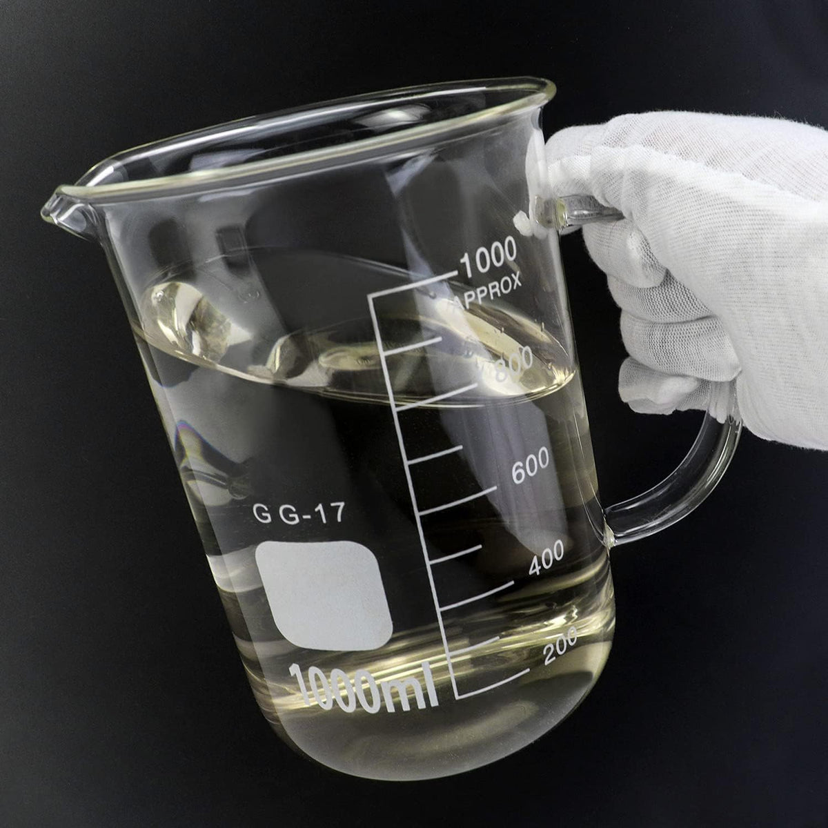 500ml Beaker Mug with Handle, Borosilicate Glass Measuring Cup