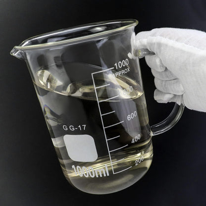 500ml Beaker Mug with Handle, Borosilicate Glass Measuring Cup