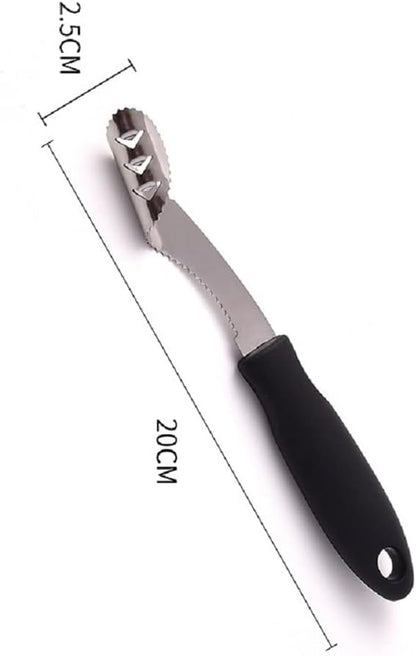 Jalapeno Pepper Corer, Stainless Steel Chili Corer Remover Deseeder kitchen Tool with Serrated Slice and Rubber Handle for Barbecue Cooking Accessories Kitchen Gadgets
