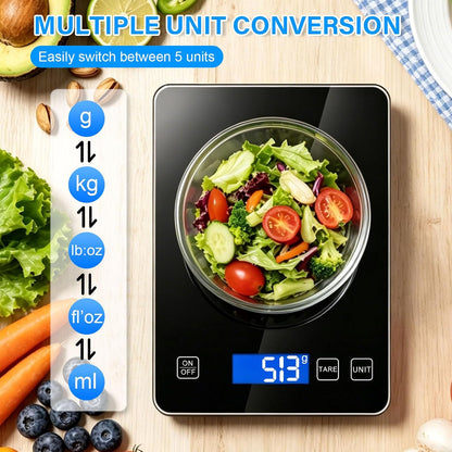 33lb Digital Kitchen Food Scale | Food Scales for Kitchen Weight Grams and Ounces Pounds/Ounces/Grams be Freely Changed for Daily Use Home Baking