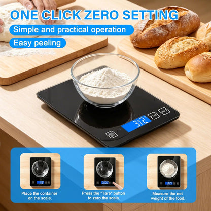 33lb Digital Kitchen Food Scale | Food Scales for Kitchen Weight Grams and Ounces Pounds/Ounces/Grams be Freely Changed for Daily Use Home Baking