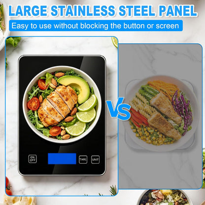 33lb Digital Kitchen Food Scale | Food Scales for Kitchen Weight Grams and Ounces Pounds/Ounces/Grams be Freely Changed for Daily Use Home Baking