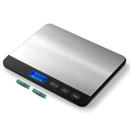 Dual Platform Kitchen Scale, Digital Food Scale with Dual Display, Two Scales in One for Heavy and Precise, 33lb/0.01g/0.001oz, Stainless Steel, 7 Units Tare, for Baking, Sourdough, Cooking