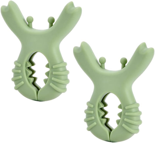 Spoon Rest, 2PCS Crab Silicone Pot Clip Rests, Steam Releaser, Anti Scalding Spatula Holders for Chopstick Saucepan Lid Kitchen Utensil